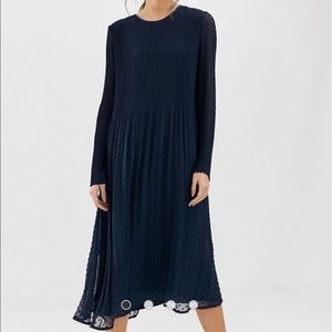 Y.A.S plisse jacquard dress